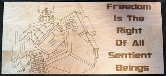 Optimus Prime Freedom Plaque