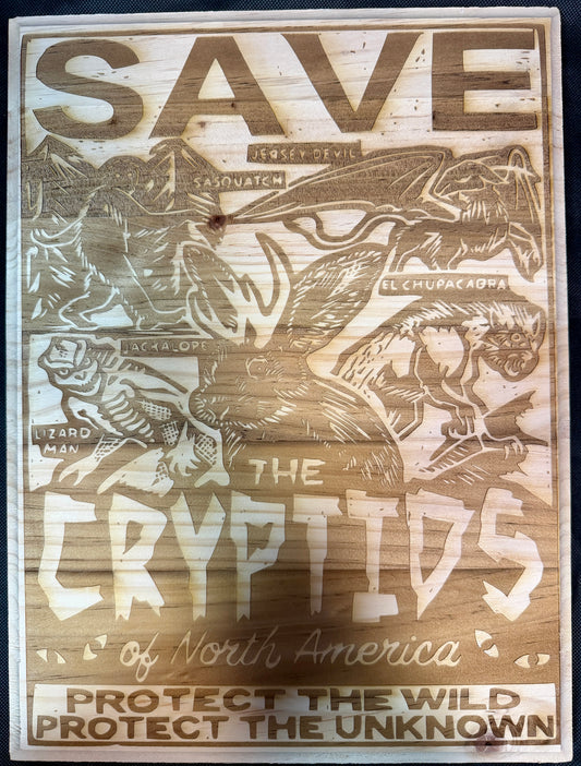 Save the Cryptids of North America Plaque