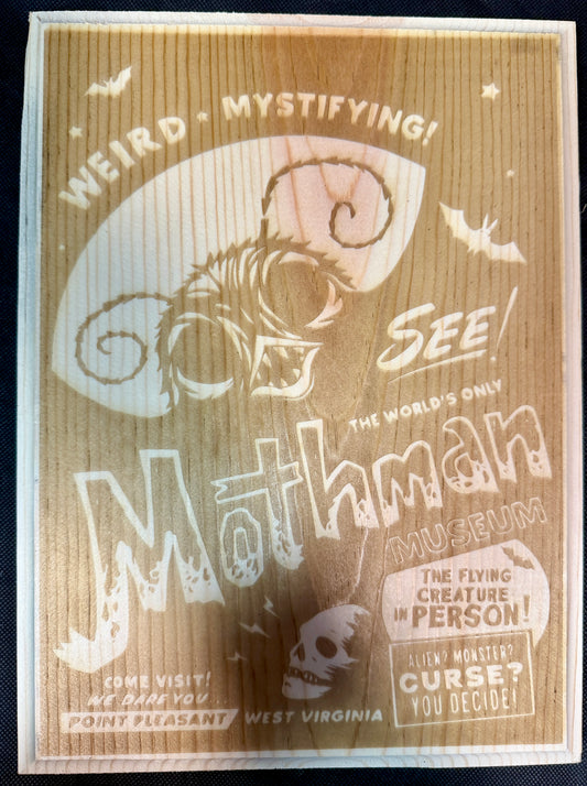 Mothman Weird and Mystifying Poster Plaque