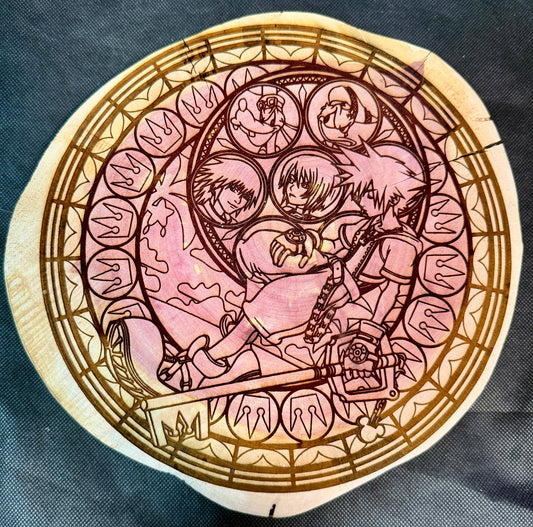 Kingdom Heart Sora Dive into Heart Stained Glass Plaque