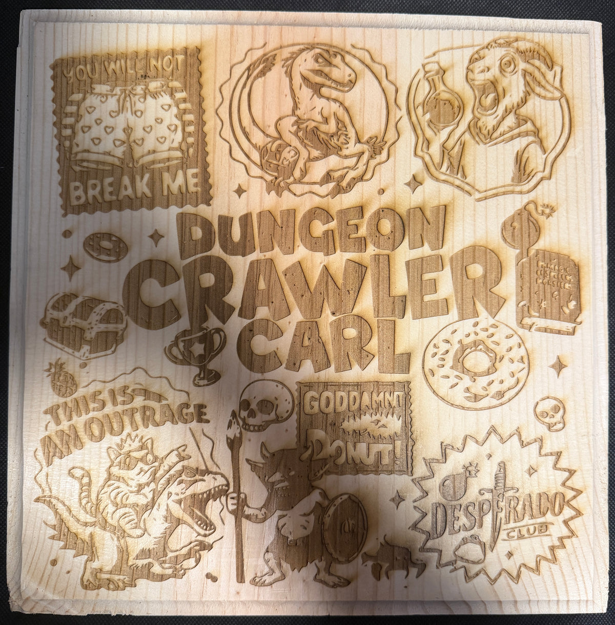 Dungeon Crawler Carl Collage Plaque